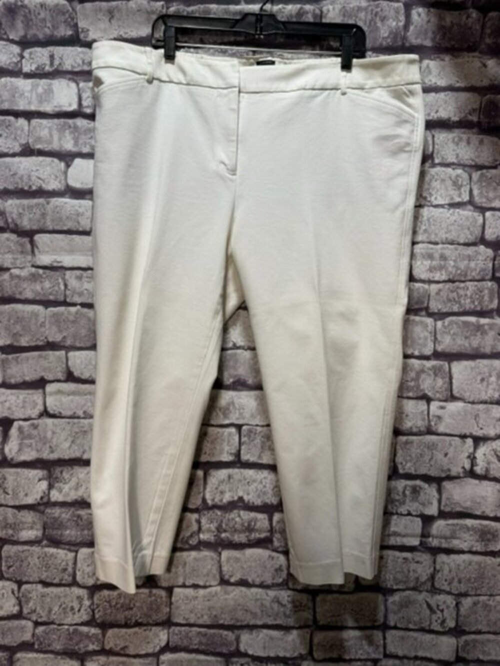 Talbots White Dress Crop Pants Size 20W
